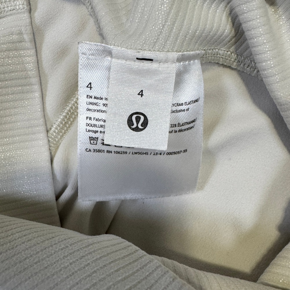 Lululemon Align Ribbed High-Rise Pant 28" Womens 4 Bone White W5GI4S Leggings - Picture 13 of 15